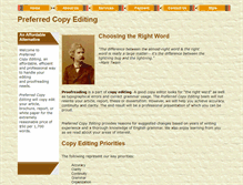 Tablet Screenshot of preferredcopyediting.com